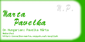 marta pavelka business card